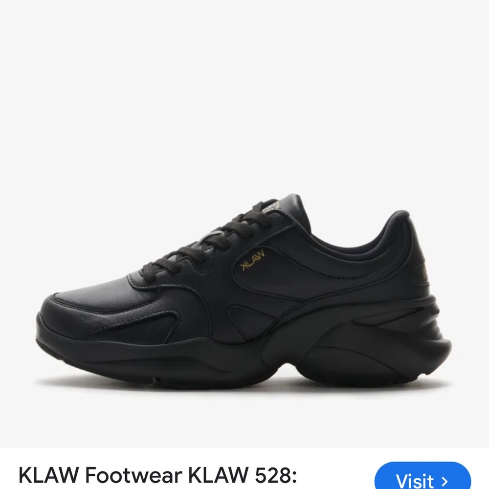 KLAW Black Synthetic leather sneakers Women’s Size 8 Nursing Clinical Shoes